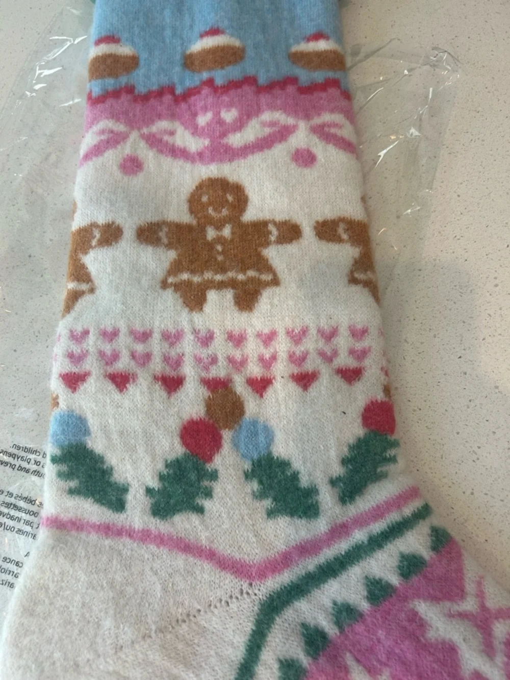 Pottery Barn Fair Isle Knit Gingerbread Christmas Stocking 1